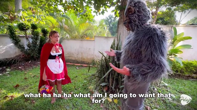 Latina Red Riding Hood Finds Fruit in Wolf's Pants