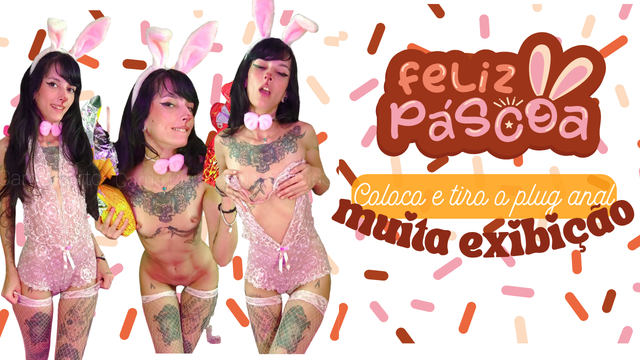 Latina Bunny Gets Eggs in Pink Ass