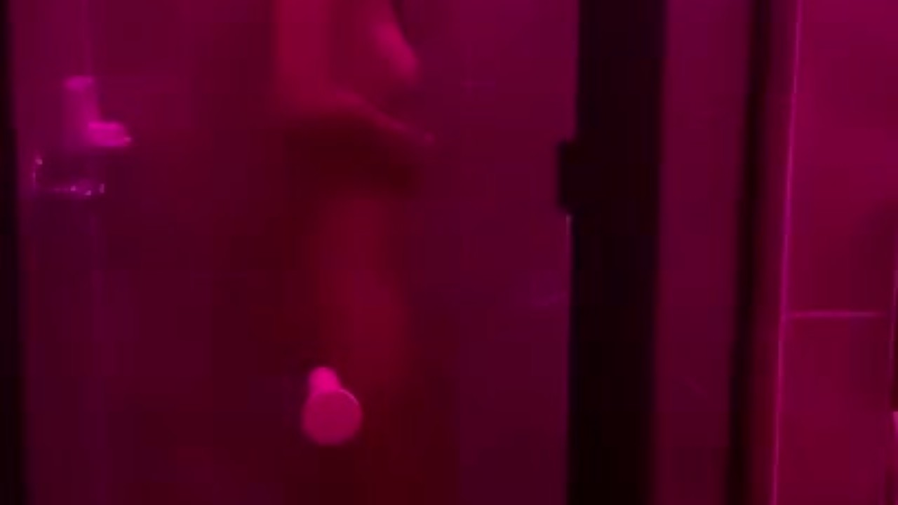 Latin Teen Masturbates with Toy in Shower